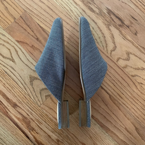 Clarks Womens Pure Blush Navy Canvas US 10M Cushion Plus Mules Striped Slip On - Picture 6 of 14